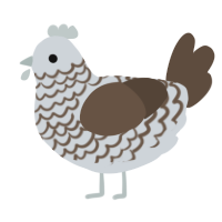 A mist and bark chicken with a lace pattern