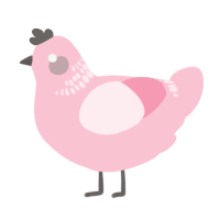 A rose chicken with a neck-band pattern