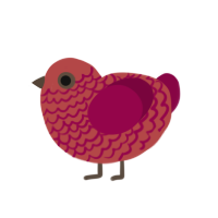 (unnamed), a red and maroon chicken with a lace pattern