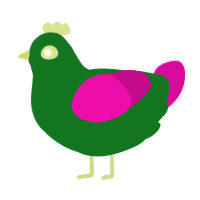 (unnamed), a leaf and fuchsia chicken