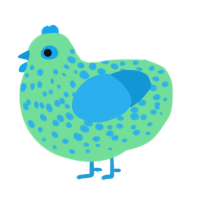 (unnamed), a spring and sky chicken with a speckle pattern