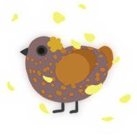A indigo and russet chicken with a speckle pattern