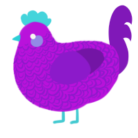 (unnamed), a amethyst and violet chicken with a double-lace pattern