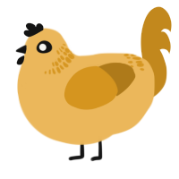 A honey and ochre chicken with a neck-band pattern