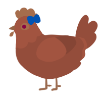 A russet chicken with a head pattern