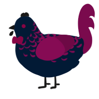 A tumblr and wine chicken with a half-lace pattern