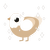 A beige and cream chicken with a head pattern