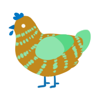 (unnamed), a ochre and spring chicken with a bar pattern