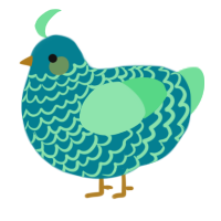 A sea and spring chicken with a lace pattern