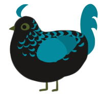 A sable and sea chicken with a half-lace pattern