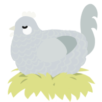 A mist and silver chicken with a lace pattern