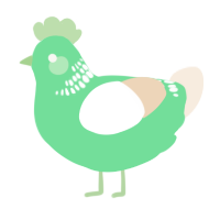 A spring and cream chicken with a neck-band pattern