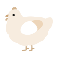 A cream chicken