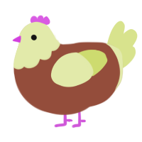 A russet and lemon chicken with a head pattern