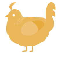 A honey chicken with a neck-band pattern