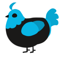 A sable and cerulean chicken with a head pattern