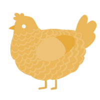 A honey chicken with a lace pattern