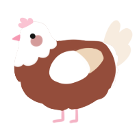 A russet and cream chicken with a head pattern