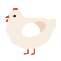 A cream chicken