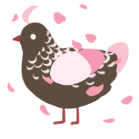 A bark and rose chicken with a half-lace pattern