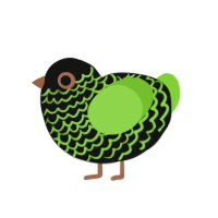 Monster Energy, a black and grass chicken with a lace pattern