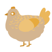 A beige and honey chicken with a half-lace pattern