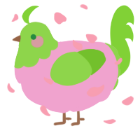 A pink and grass chicken with a head pattern