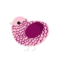 Raspberry Punch, a rose and wine chicken with a lace pattern