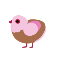 neapolitan, a brown and pink chicken with a head pattern