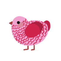 Cherry Wine, a pink and crimson chicken with a lace pattern