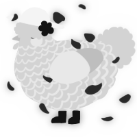 A mist chicken with a lace pattern