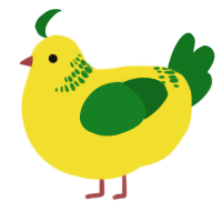 A yellow and leaf chicken with a neck-band pattern