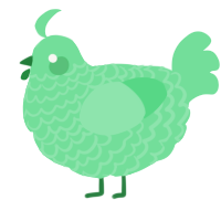 A spring chicken with a lace pattern