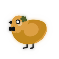A ochre and orange chicken with a head pattern