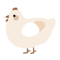 A cream chicken