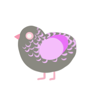 (unnamed), a ash and lavender chicken with a half-lace pattern