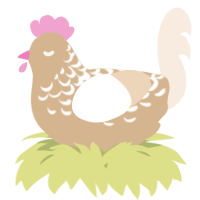 A beige and cream chicken with a half-lace pattern