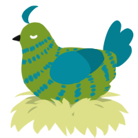 A chartreuse and sea chicken with a bar pattern