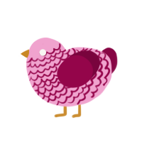 briar beauty, a pink and maroon chicken with a lace pattern