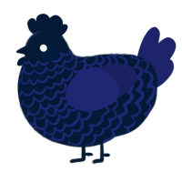 A tumblr and navy chicken with a lace pattern