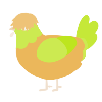 A honey and lime chicken with a head pattern