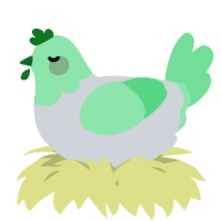 A mist and spring chicken with a head pattern