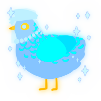 A mist and sky chicken with a half-lace pattern