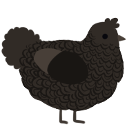 A mist chicken with a double-lace pattern
