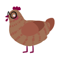 A brown and russet chicken with a bar pattern