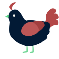 A tumblr and red chicken