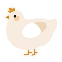 A cream chicken