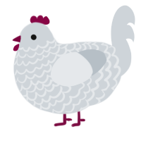 A mist chicken with a lace pattern
