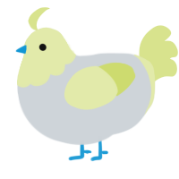 A mist and lemon chicken with a head pattern