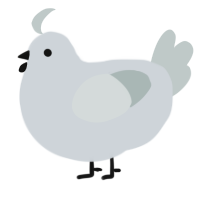 A mist and silver chicken